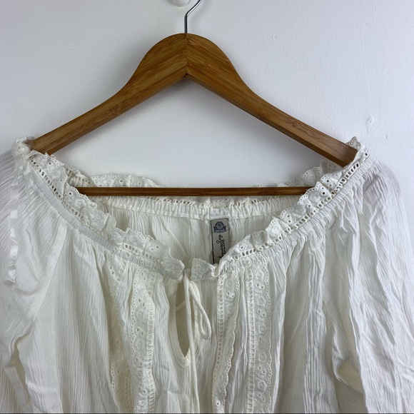 American Rag NWT Peasant Style Bell Sleeve Crop Top - Picture 3 of 10